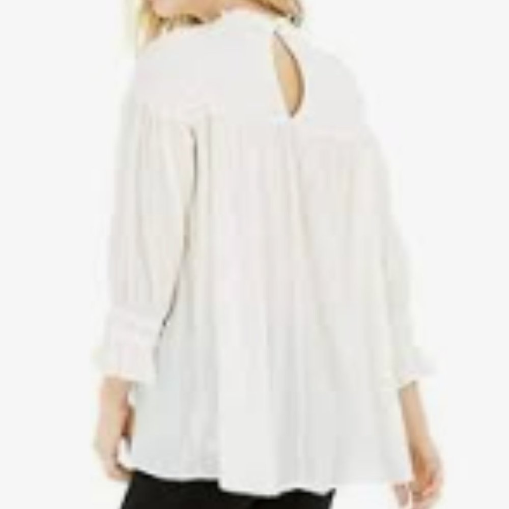 NWT FREE PEOPLE MILA SMOCKED YOKE PEASANT STYLE TUNIC- L